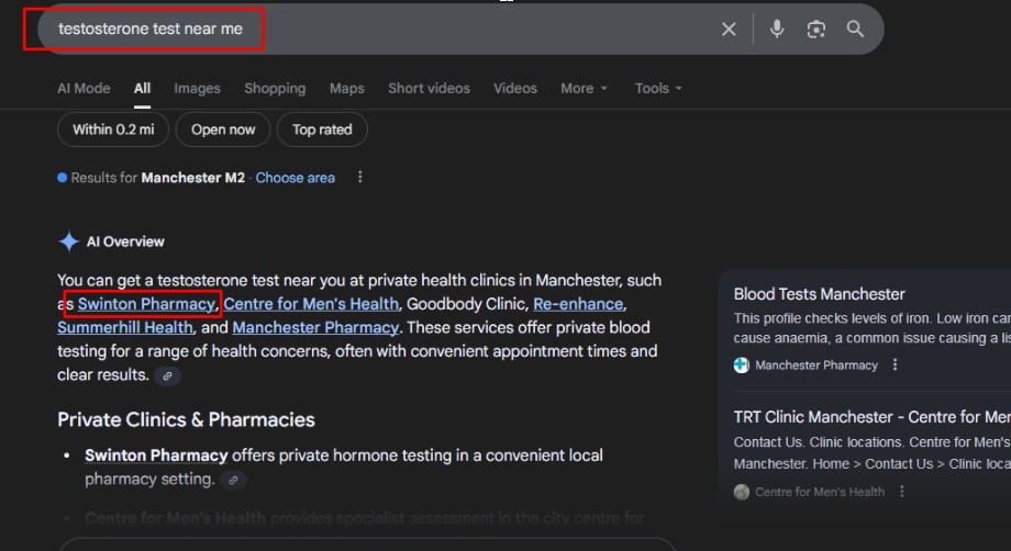 swinton pharmacy google ai overview results 4