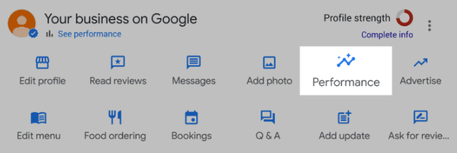 google business profile: performance