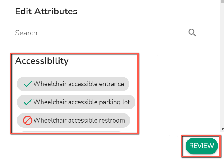 google business profile attributes