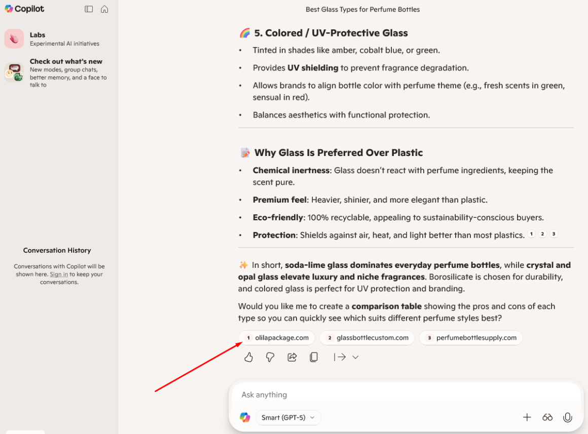 olila mentioned in microsoft copilot