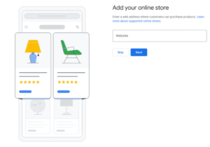 the image displays the setup screen of a google business profile