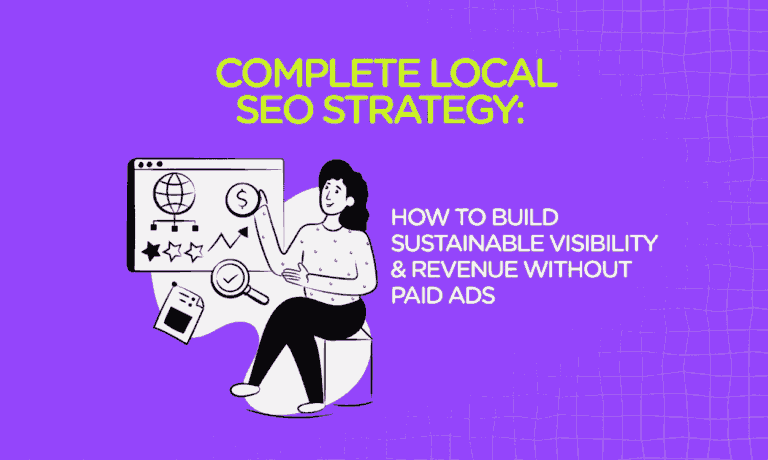 This image outlines a comprehensive local seo strategy for improving local search engine optimization.