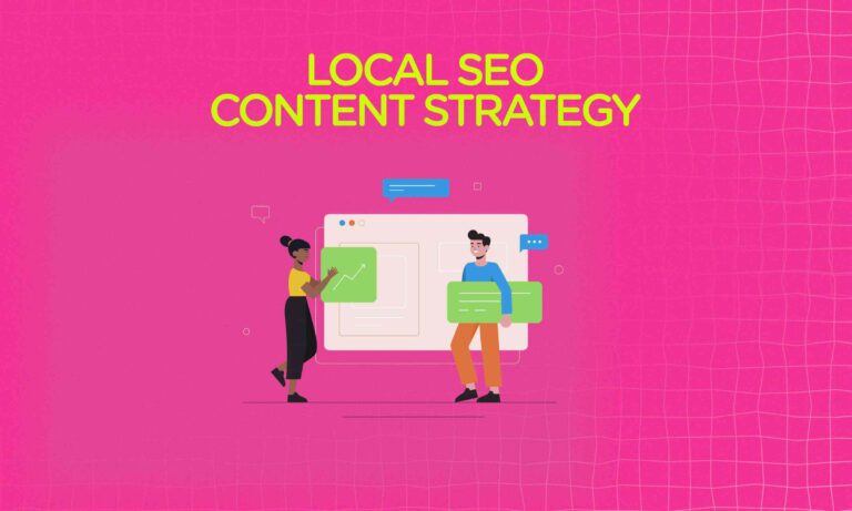 This image outlines the concept of a Local SEO Content Strategy
