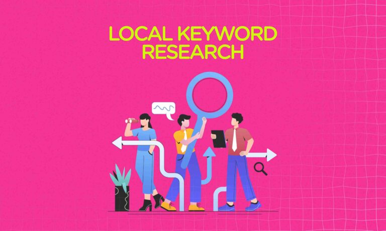 This image illustrates the concept of local keyword research