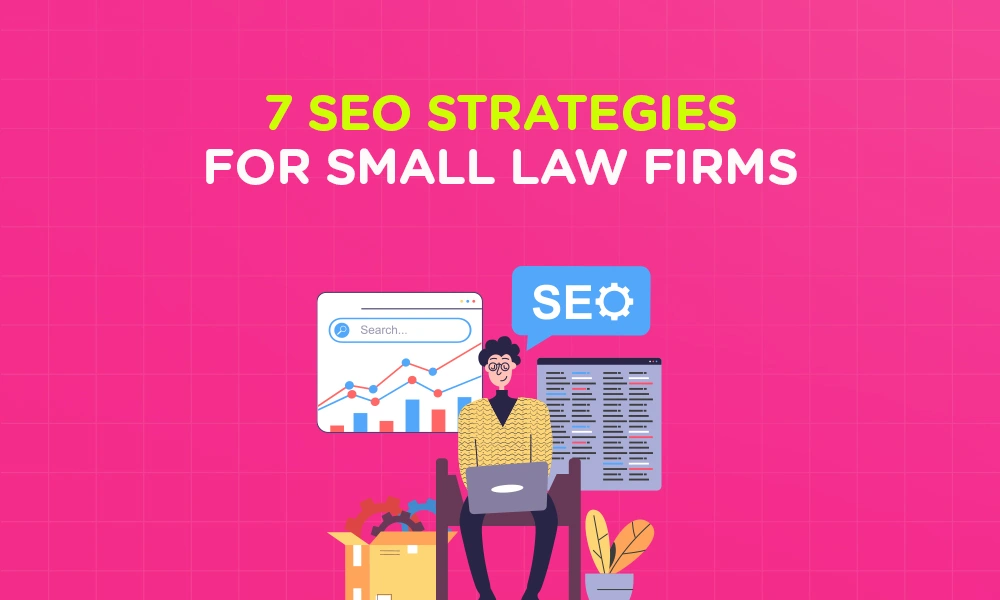 Image of a professional researching effective SEO strategies for small law firms on a laptop.